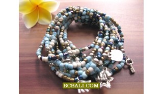 Charm Beads Bracelets Stretching Mix Color